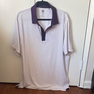 Purple-Collared Men's Polo Shirt